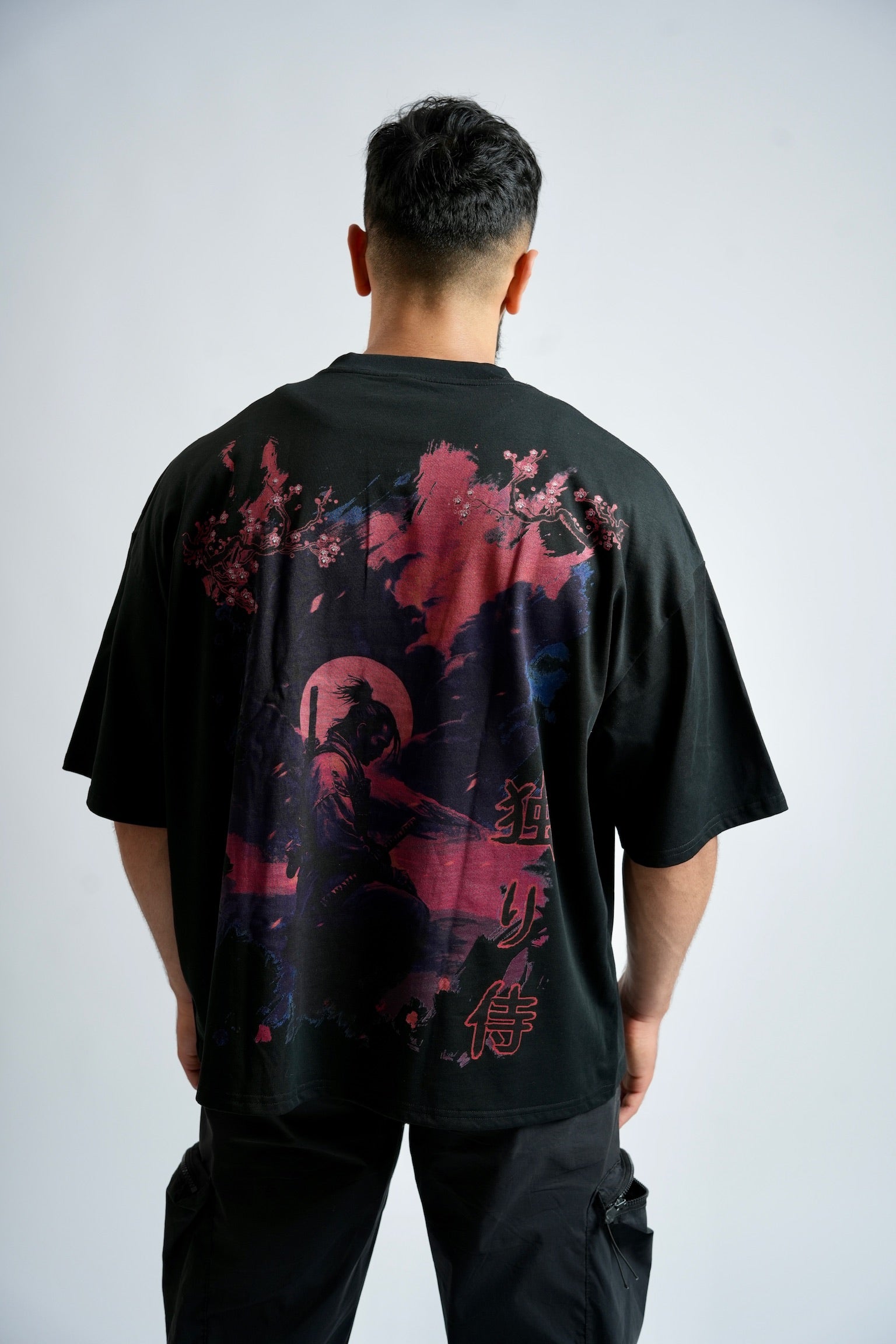 Oversized Sunset Samurai Tee – Ruthless Resolve