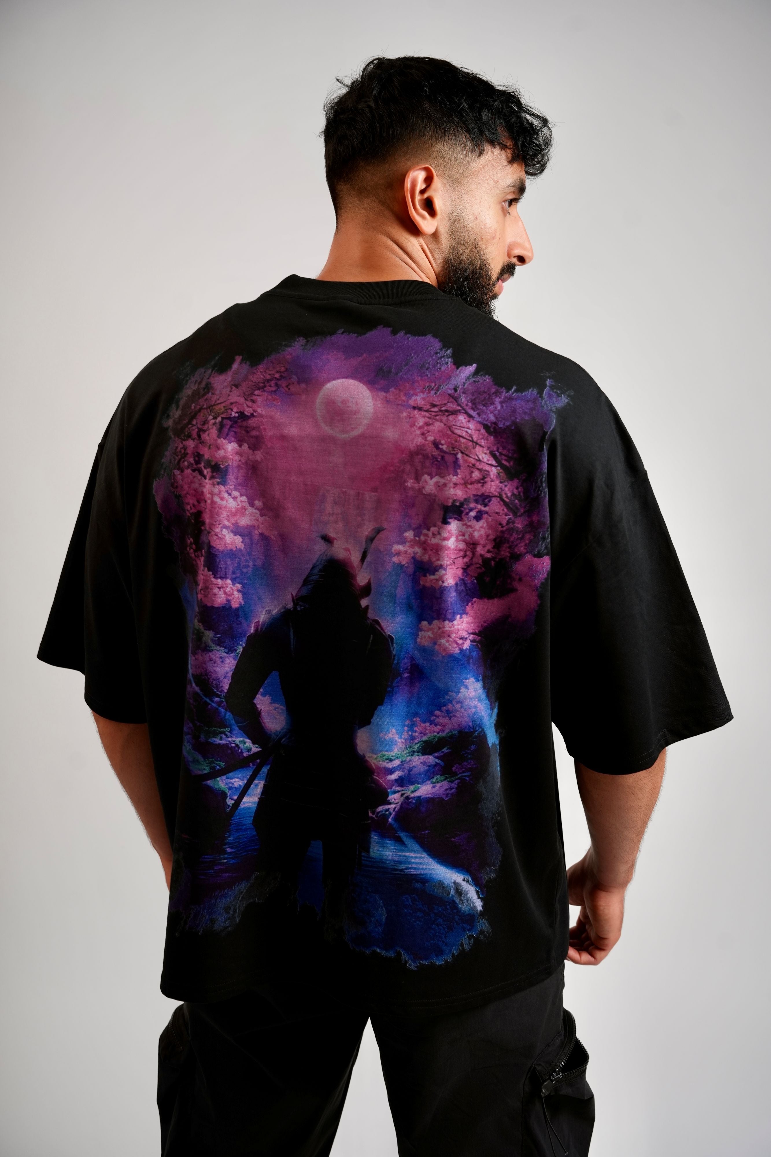 Oversized Vibrant Samurai Tee – Ruthless Resolve