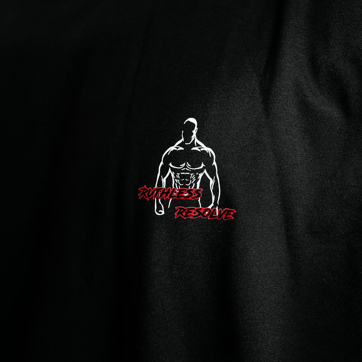 Oversized Branded Tee Black – Ruthless Resolve