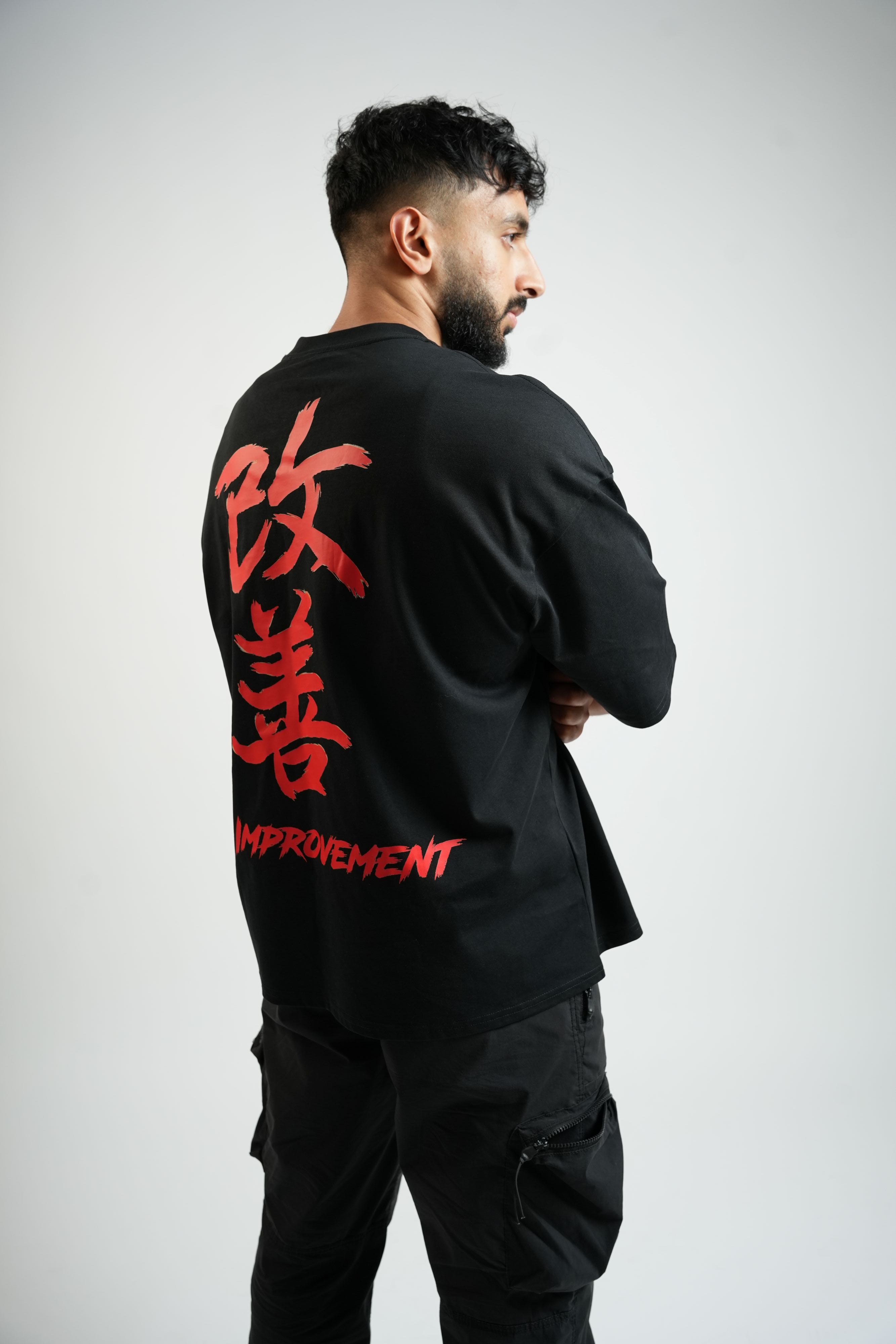 Oversized Kaizen Tee Black
