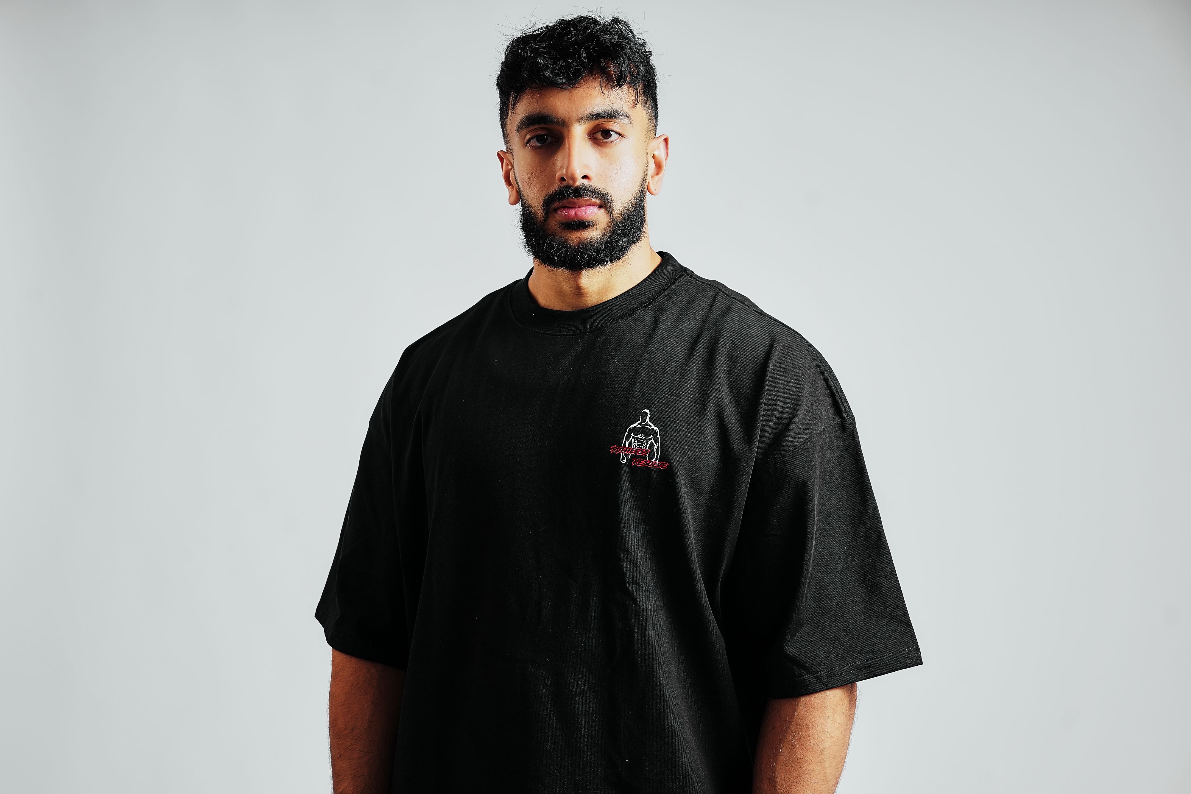 Oversized Sunset Samurai Tee – Ruthless Resolve