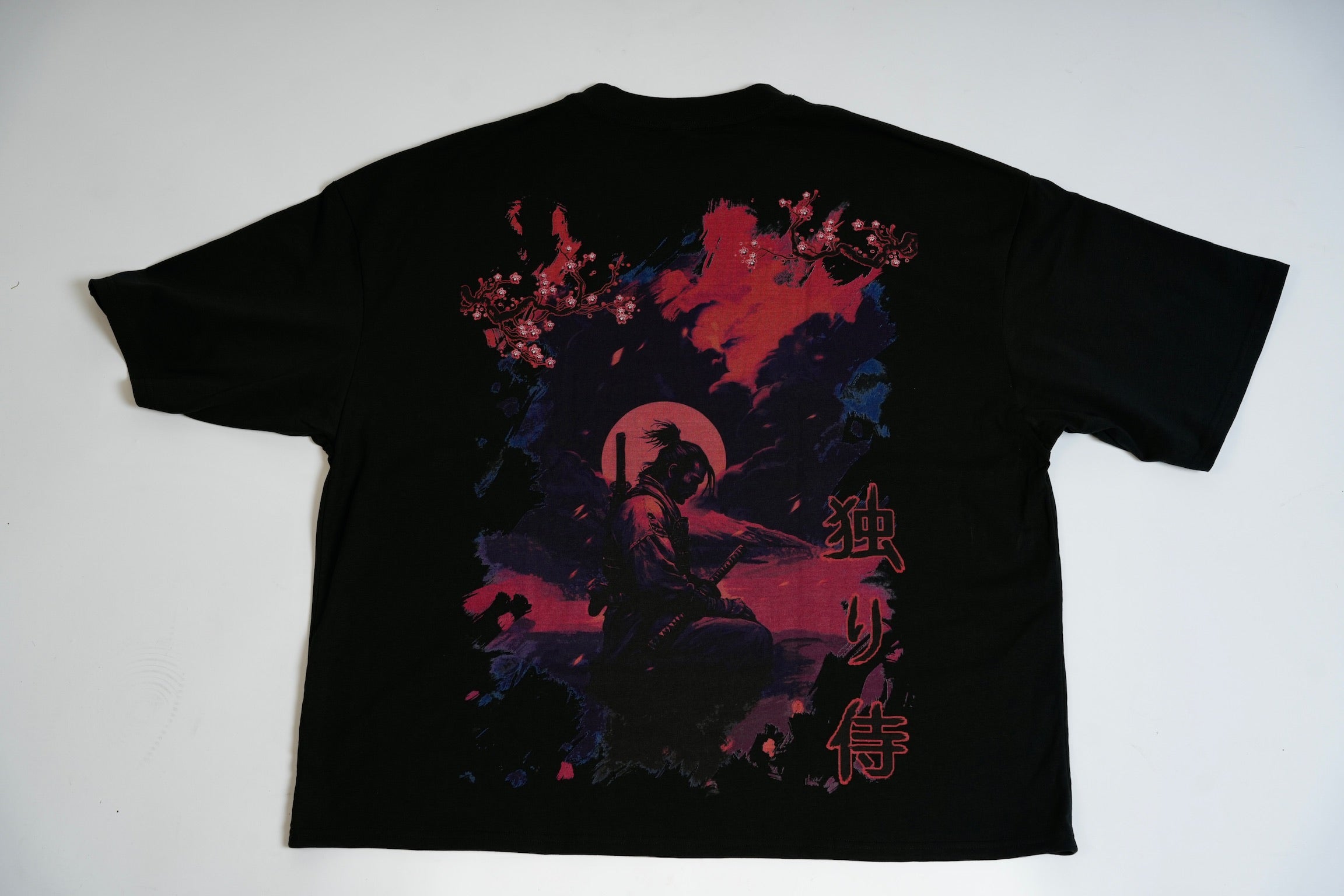 Oversized Sunset Samurai Tee – Ruthless Resolve