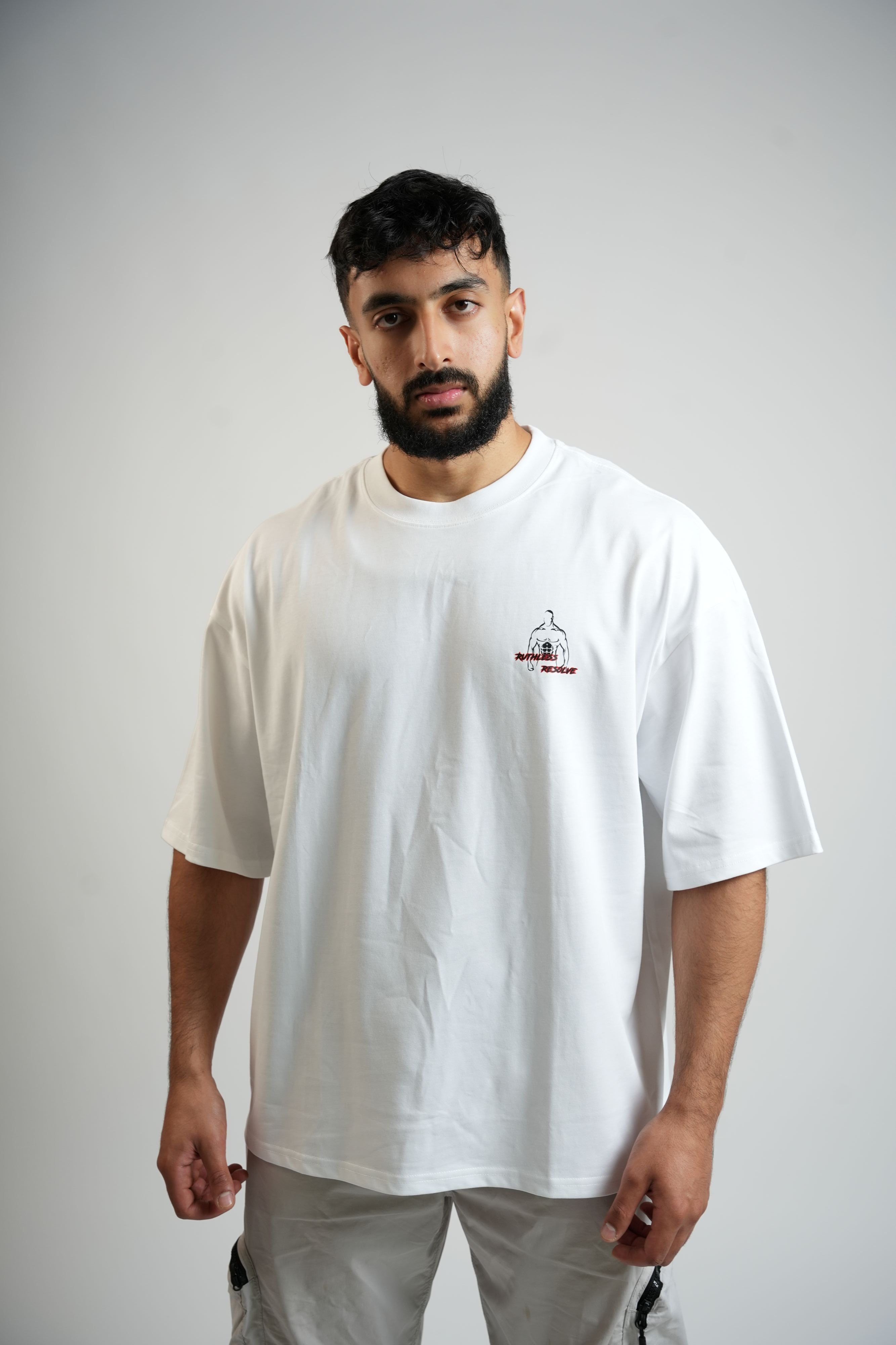 Oversized Branded Tee White